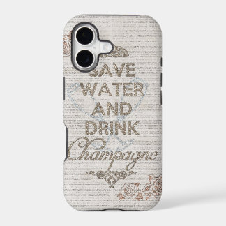Wasser Sparen Und Champagner Trinken Schäbige Glit