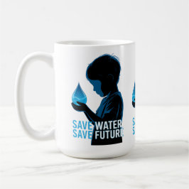 Wasser sparen Zukunft retten Kaffeetasse