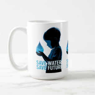 Wasser sparen Zukunft retten Kaffeetasse