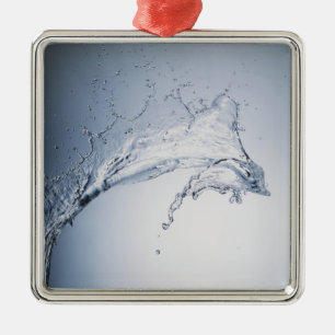 Wasser-Spritzen Silbernes Ornament