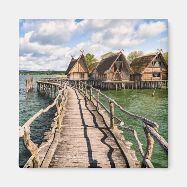 Wasser | Stilhäuser über dem Wasser Magnet (Vorne)