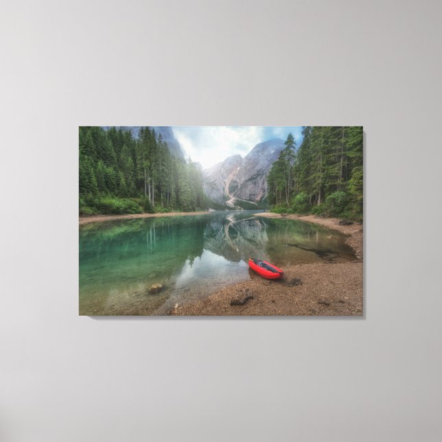 Wasser | Südtiroler See, Italien Leinwanddruck (Vorderseite)