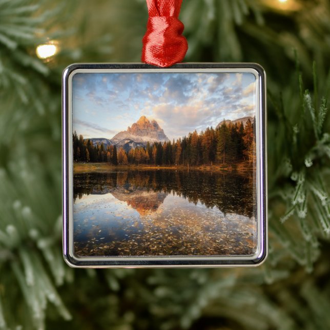 Wasser | Tre Cime Di Lavaredo Italien Ornament Aus Metall (Baum)
