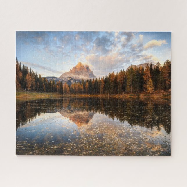 Wasser | Tre Cime Di Lavaredo Italien Puzzle (Horizontal)