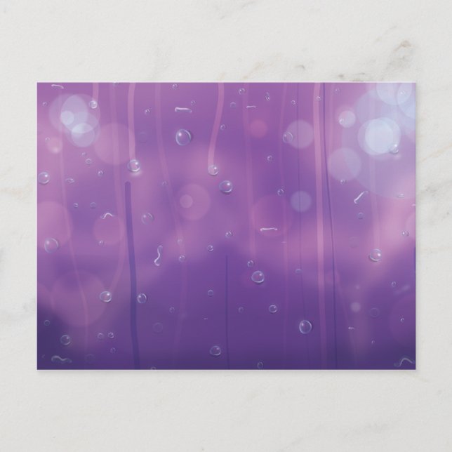Wasser tropft auf ein Fenster. Postkarte (Vorderseite)