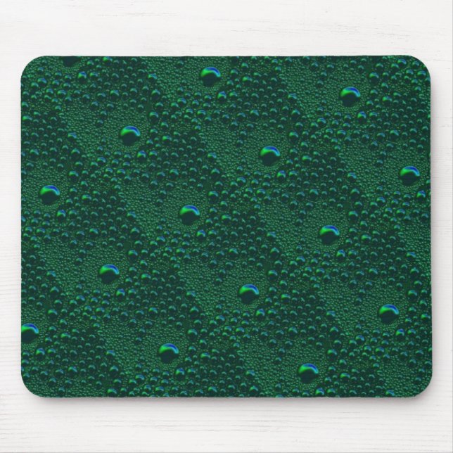 Wasser tropft auf grünem Metall Mousepad (Vorne)