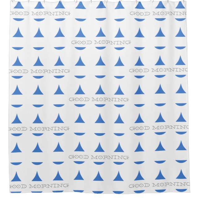 Wasser tropft blau jeden Text, jede Farbe Duschvorhang (Vorderseite)
