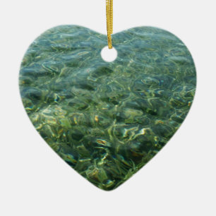 Wasser über Seegras I Karibische Natur Keramik Ornament