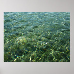 Wasser über Seegras I Karibische Natur Poster