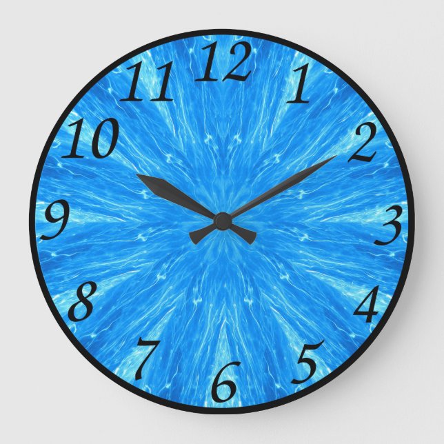 Wasser-Uhr - Himmel Große Wanduhr (Vorderseite)