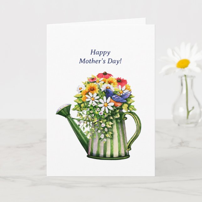 Wasser und Blume Muttertag Karte (Kleine Pflanze)