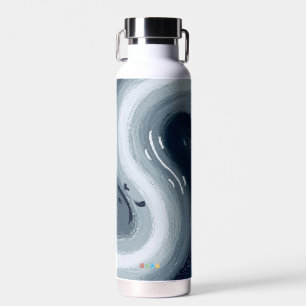 Wasser und Feuer sind wie Yin und Yang in Harmonie Trinkflasche