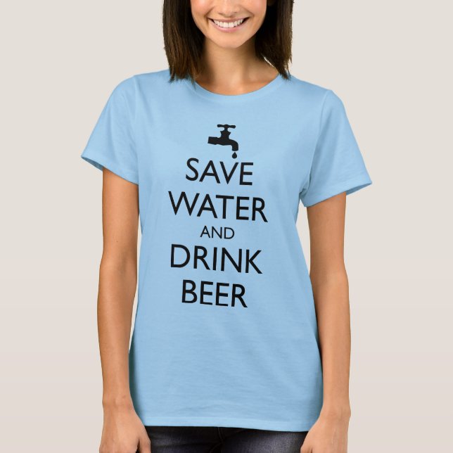 WASSER UND GETRÄNKE BIER gerettet T-Shirt (Vorderseite)