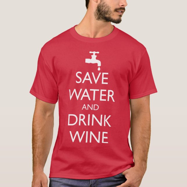 WASSER UND GETRÄNKWEIN gerettet T-Shirt (Vorderseite)