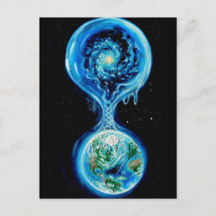 Wasser und Leben auf der Erde und im Universum Postkarte