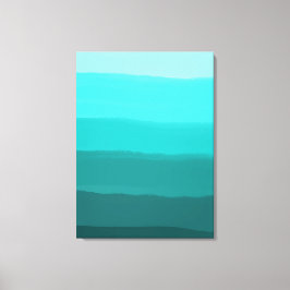 Wasser und Sky Blue Degrees Farben Streifen Leinwanddruck