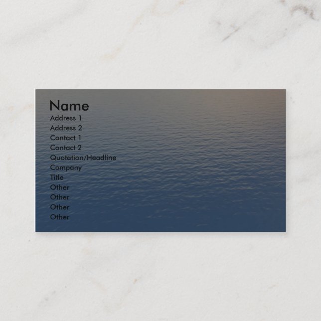 Wasser und Wind Visitenkarte (Vorderseite)