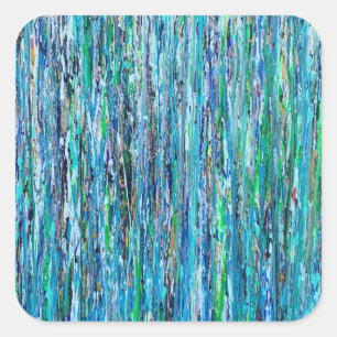 Wasser unter den Aufklebern der Brücke Quadratischer Aufkleber