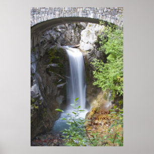Wasser unter der Bridge Druck mit der Schrift Vers Poster
