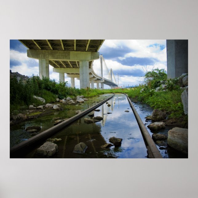 Wasser unter der Brücke Poster (Vorne)