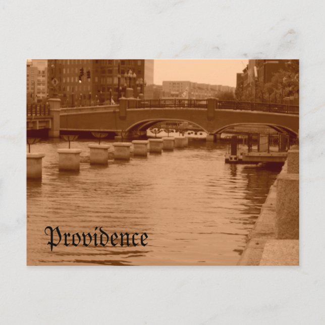 Wasser unter der Brücke Postkarte (Vorderseite)