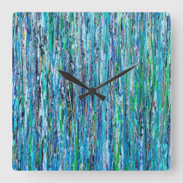 Wasser unter der Brückenwache Quadratische Wanduhr