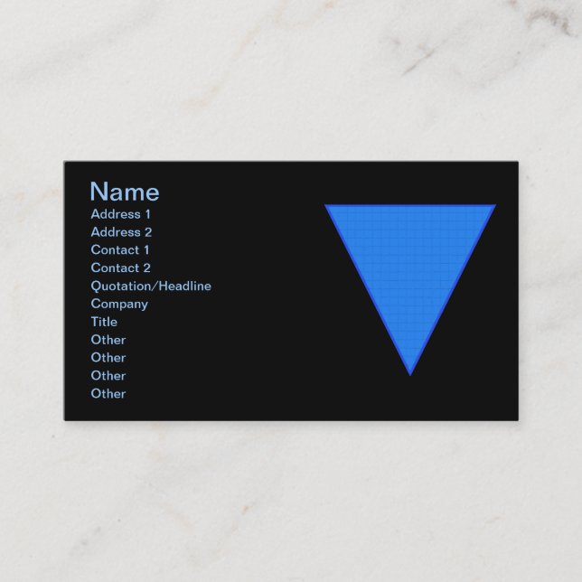 Wasser Visitenkarte (Vorderseite)