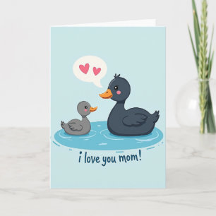 Wasser Vögel Mutter Liebeskarte Karte