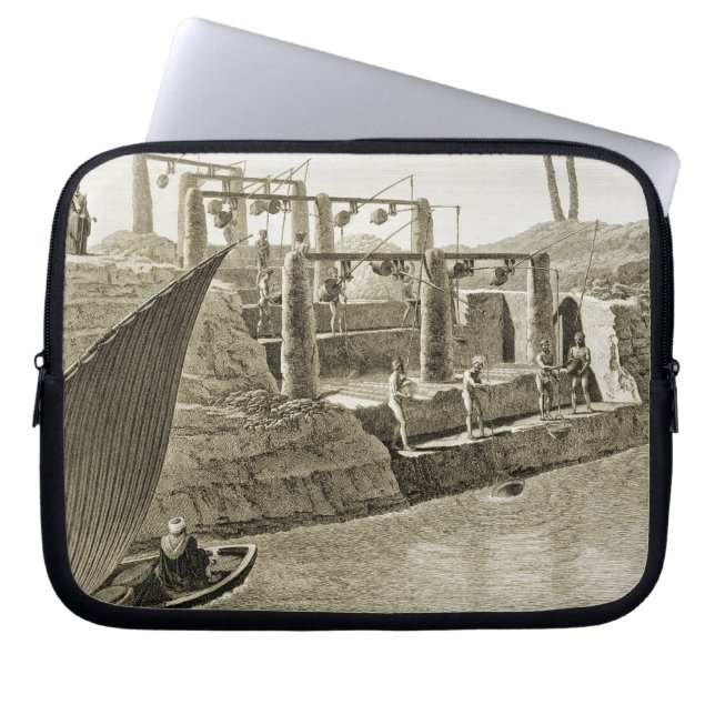 Wasser vom Nil sammelnd, überziehen Sie 6 von Laptopschutzhülle (Vorderseite)