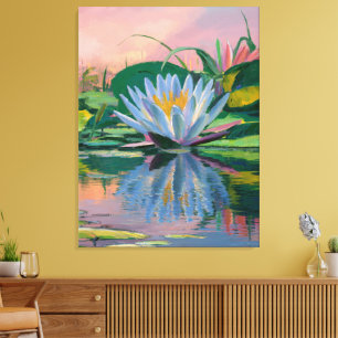 Wasser von Claude Monet, Sonnenuntergang, farbenfr Leinwanddruck
