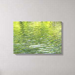 Wasser von Oak Creek Gelb und Grün Naturfoto Leinwanddruck