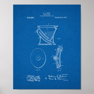 Wasser-Wandschrank - Toiletten-Patent - Plan Poster