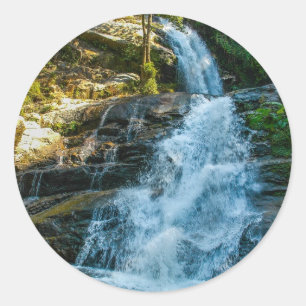 Wasser Wasserfall Natur Park Land Schicksal Runder Aufkleber