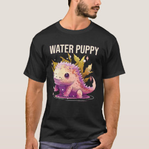 Wasser Welpe Axolotl  Amphibie Mexikanischer Wande T-Shirt