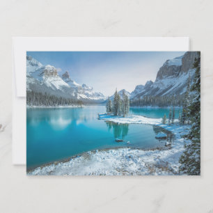 Wasser   Winter Jasper National Park, Kanada Dankeskarte
