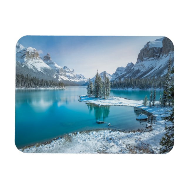 Wasser | Winter Jasper National Park, Kanada Magnet (Horizontal)