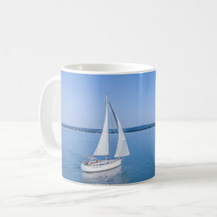 Wasser Yacht am Plattensee Ungarn Kaffeetasse