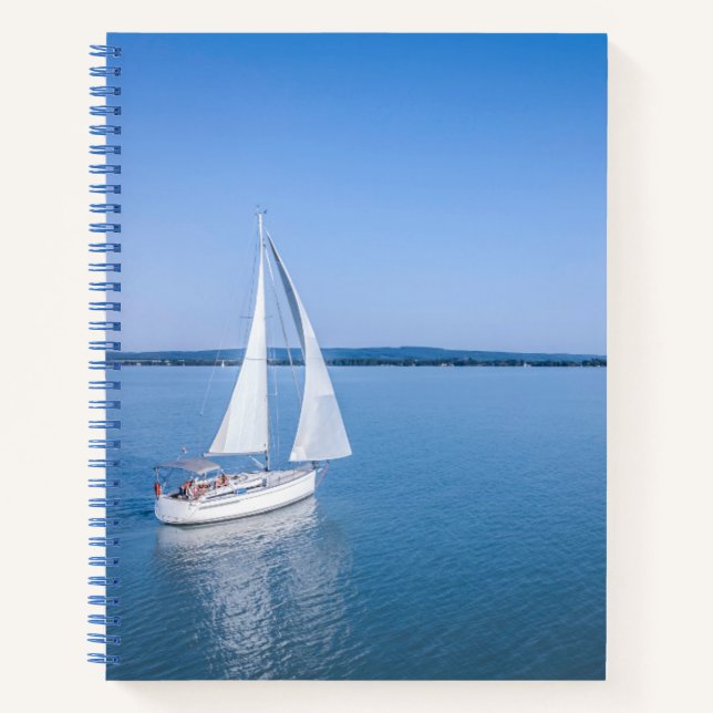 Wasser | Yacht am Plattensee Ungarn Notizbuch (Vorderseite)