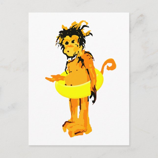 Wasseraffe Postkarte (Vorderseite)