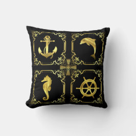 Wasseranker/Segelboot/Rad/Leuchtturm/Delphin+ Kissen