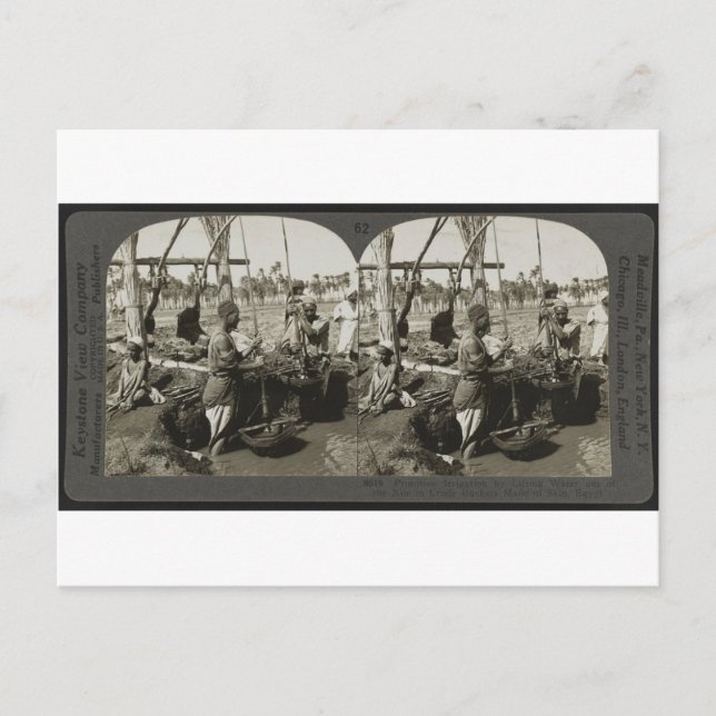 Wasseraufbereitung aus dem Nil in Ägypten um 1928 Postkarte (Vorderseite)