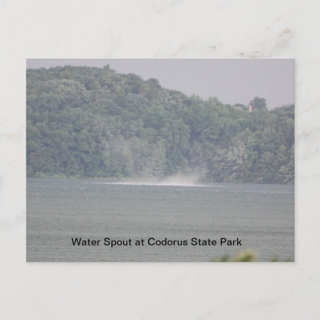 Wasserausstoß am Marburger See Postkarte (Vorderseite)