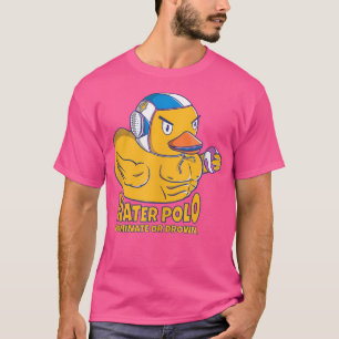 Wasserball-Gummiente Dominieren oder ertrinken auf T-Shirt