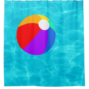Wasserball im Pool Duschvorhang