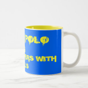 WASSERBALL IST, FÜR SCHWIMMER MIT BÄLLEN ZWEIFARBIGE TASSE