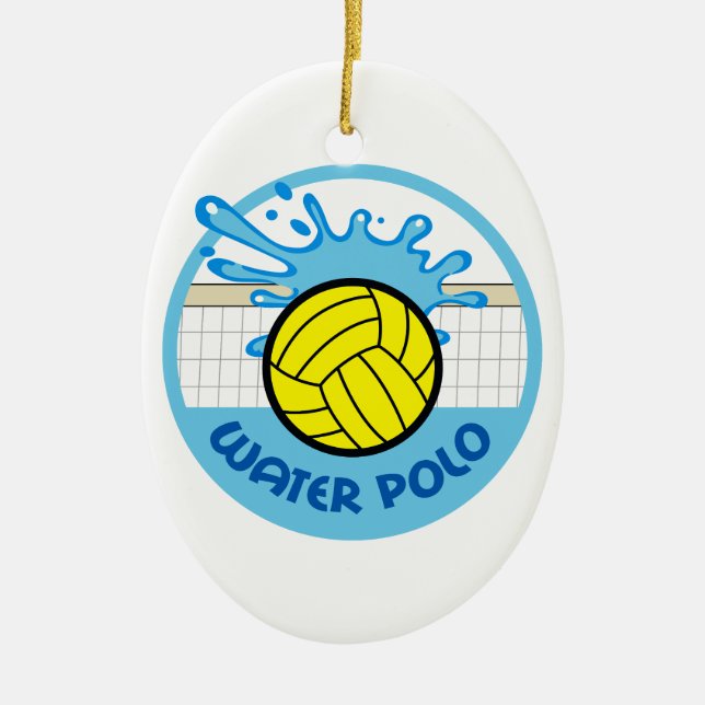 WASSERBALL-NET-SPRITZEN KERAMIKORNAMENT (Vorne)