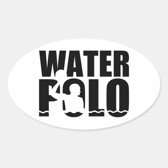 Wasserball Ovaler Aufkleber (Vorderseite)