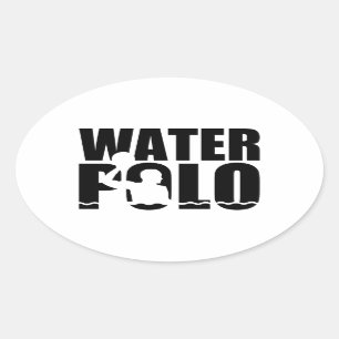 Wasserball Ovaler Aufkleber