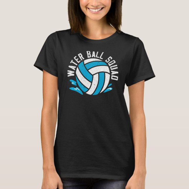 Wasserball Squad Aufblasbares Sphere Pool Party T-Shirt (Vorderseite)