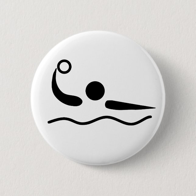 Wasserball Waterpolo Piktogramm Button (Vorderseite)